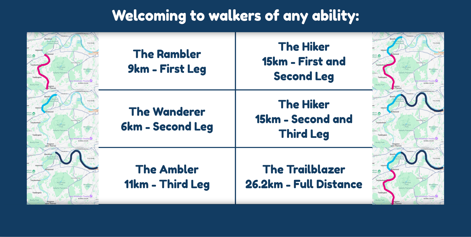 All routes for SW London Bridge Walk with Jigsaw4u