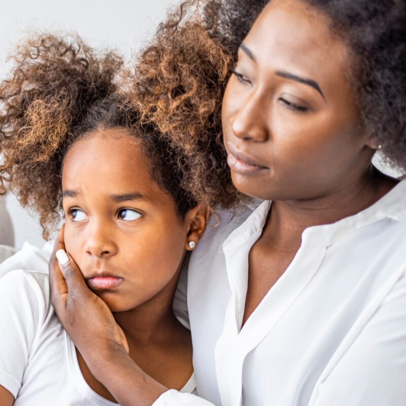 Mum and daughter having a good communication and family relationship